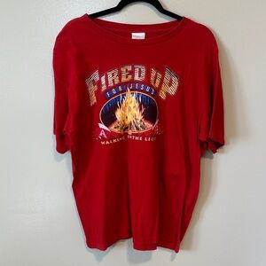 Vintage Jesus Red Graphic Men's T-Shirt Size Large